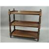 Image 1 : A Victorian mahogany three tier buffet on turned and reeded supports