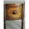 Image 2 : A good George III strung mahogany bow fronted sideboard with two frieze drawers flanked by a celaret