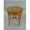 Image 1 : An Edwardian inlaid satinwood circular centre table