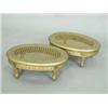Image 1 : A pair of 19th century French gilt stools with cane tops Est.150/20