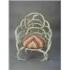 Image 1 : A Victorian antler elbow chair with a cushion seat covered by a North American Indian (?) tapestry s