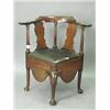 Image 1 : A George III mahogany corner commode chair
