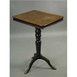 An early Victorian rectangular top occasional tripod table. 40 x 50cm Est.100/20