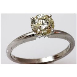 Diamond 1.51 ctw Solitaire 14k White Gold