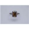 Image 1 : 11.70 CTW TIGER EYE RING .925 STERLING SILVER