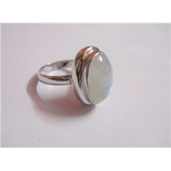 42.00 CTW MOONSTONE RING .925 STERLING SILVER