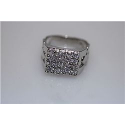 16.5 CTW CZ RING .925 STERLING SILVER