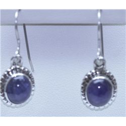 24.50 CTW TANZANITE EARINGS .925 STERLING SILVER