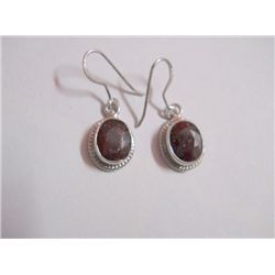 22.00 CTW RUBY EARRINGS .925 STERLING SILVER