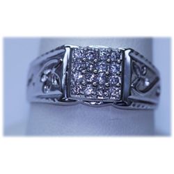 19.15 CTW CZ RING .925 STERLING SILVER
