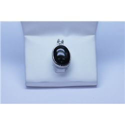 21.30 CTW BLACK STAR PENDANT .925 STERLING SILVER