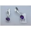 Image 1 : 28.10 CTW AMETHYST EARRING .925 STERLING SILVER