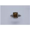 Image 1 : 12.00 CTW TIGER EYE RING .925 STERLING SILVER