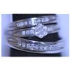 Image 1 : 24.10 CTW 10K WHITE GOLD DIAMOND ENGAGEMENT RING