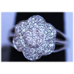 23.60 CTW 18K WHITE GOLD DIAMOND RING