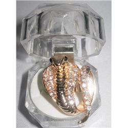 50CTW CZ COBRA ADJUSTABLE BRASS RING