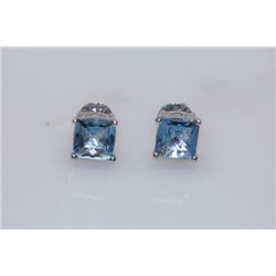 21.30 CTW BLUE TOPAZ EARRING .925 STERLING SILVER