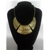 Image 1 : 400CTW 3 FLAKES 2-LAYER EGYPT BRASS NECKLACE