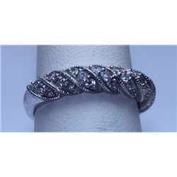21.75 CTW DIAMOND RING 18K WHITE GOLD