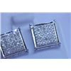 Image 1 : 9.8 CTW 10K WHITE GOLD DIAMOND EARRING