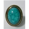 Image 1 : 25CTW TEAL OVAL BRASS RING SIZE 6