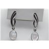 Image 1 : 26.25 CTW MOON STONE EARINGS .925 STERLING SILVER