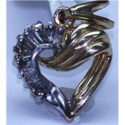 12.90 CTW DIAMOND PENDANT 18K W/Y GOLD