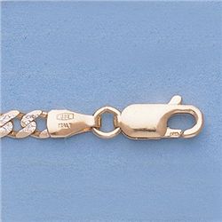 Genuine 20" 14K Italian Gold-Yellow Rhod Figaro Chain