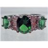 Image 1 : 11306 - WHITE GOLD EMERALD AND TOPAZ RING