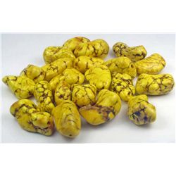 11167 - LOT OF 367.00 CTS. YELLOW TURQUOISE HOWLITE NUGGETS