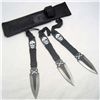 Image 1 : 11137 - SET OF 3 BONES EYE THROWING KNIVES APPROX. 7"