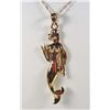 Image 1 : 10430 - 18K GOLD PLATED MERMAID PENDANT W/  CHAIN