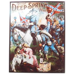 10084 - DEEP SPRING WHISKEY ADVERTISING METAL SIGN