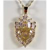 Image 1 : 9363 - GOLD PLATED PINK SAPPHIRE & WHITE TOPAZ NECKLACE