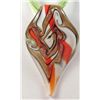 Image 1 : 8994 - MULTI COLORED LEAF LAMPWORK MURANO GLASS PENDANT