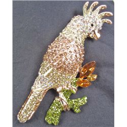 8896 - SWAROVSKI CRYSTAL & PERIDOT BIRD BROOCH