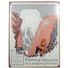 Image 1 : 9841 - FLAMING CANYONS METAL SIGN APPROX. 12 "1/2 x 16