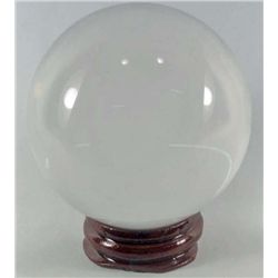 11173 - ASIAN QUARTZ CRYSTAL BALL / SPHERE W/ STAND - 60 MM