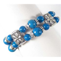 10440 - TIBETAN SILVER JADE BRACELET