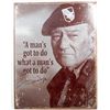 Image 1 : 9852 - JOHN WAYNE METAL SIGN APPROX. 12 "1/2 x 16