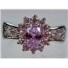 Image 1 : 11208 - WHITE GOLD PLATED AMETHYST AND TOPAZ RING