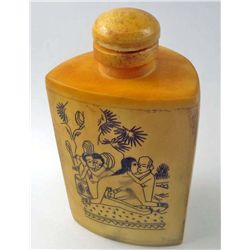 11170 - EROTIC CHINESE BONE SNUFF BOTTLE