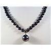 Image 1 : 10706 - TAHITIAN BLACK PEARL NECKLACE