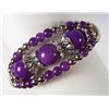 Image 1 : 10477 - TIBETAN SILVER JADE BRACELET