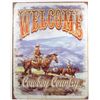 Image 1 : 10049 - WELCOME COWBOY COUNTRY METAL SIGN
