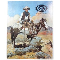 9933 - COLT THE ARM OF LAW AND ORDER METAL SIGN