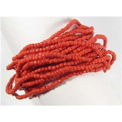 10569 - TIBETAN SILVER & RED CORAL NECKLACE