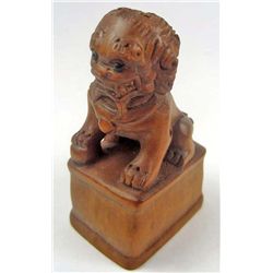 11150 - BOXWOOD LION NETSUKE
