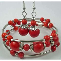 11272 - TIBETAN SILVER NECKLACE AND EARRING SET