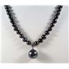 Image 1 : 10705 - TAHITIAN BLACK PEARL NECKLACE